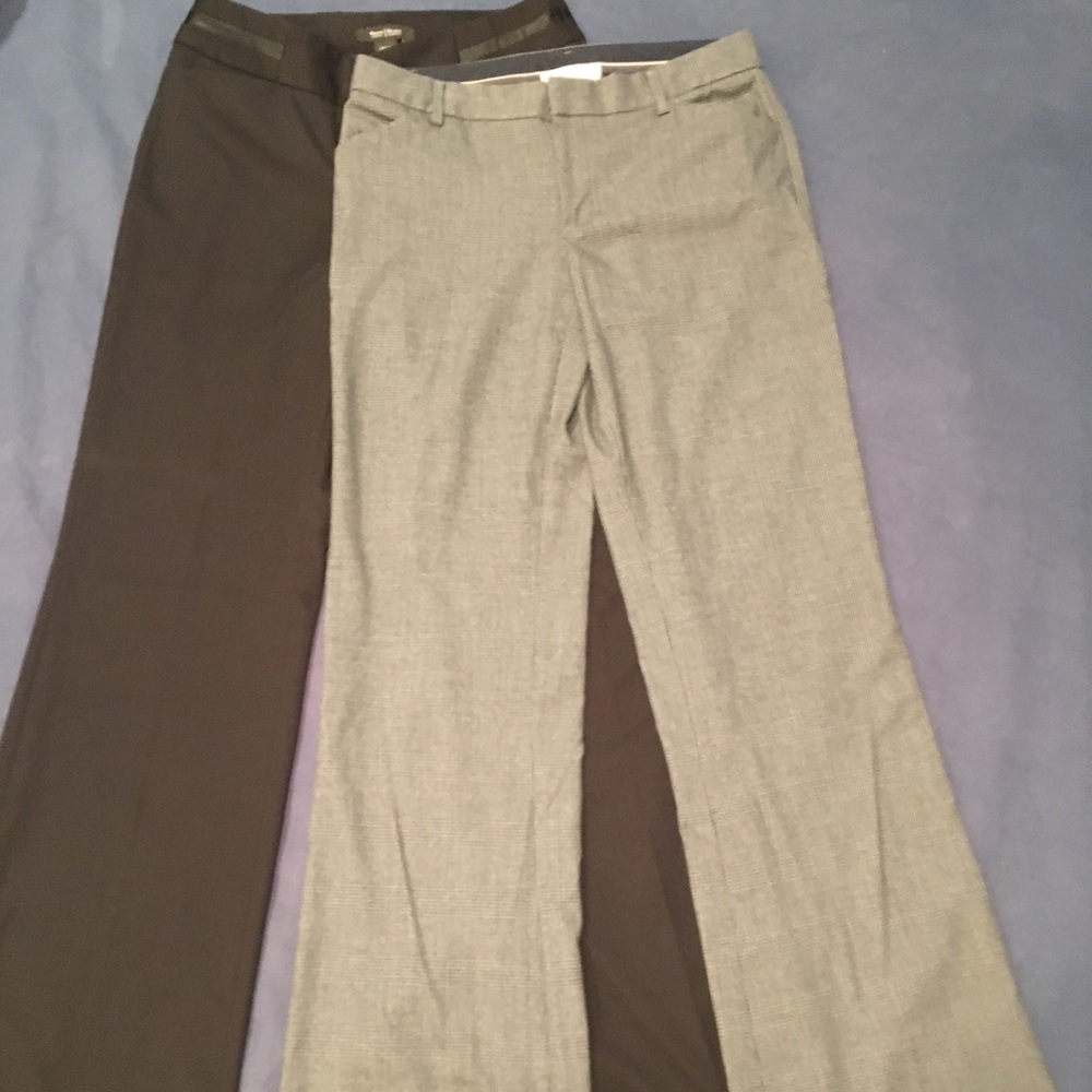 4 L WHBM and Gap perfect pants, 36 inch inseams.